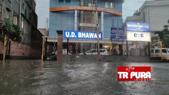 Smart City or Water City ? Agartala submerged after a few splashes of rain